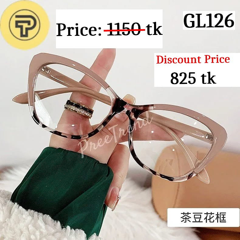 Brown Tortoise Clear Cat Eye Plastic Eyeglasses Frame for Women – GL126