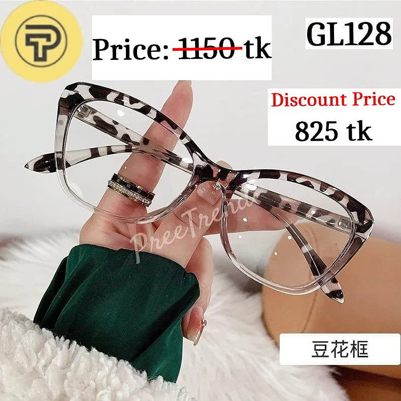 Tortoise Clear Cat Eye Plastic Eyeglasses Frame for Women – GL128