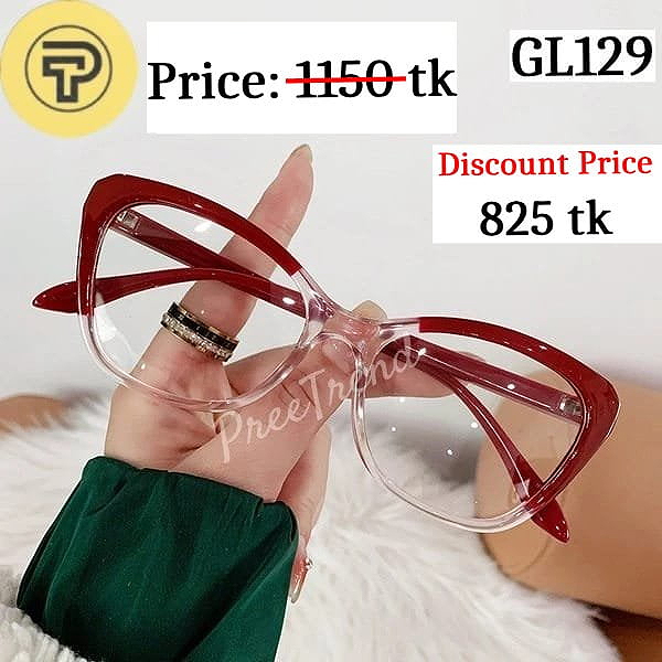 Red Clear Cat Eye Plastic Eyeglasses Frame for Women β GL129