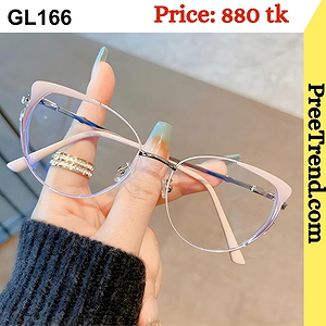 Pink Gold Cat Eye Metal Eyeglasses Frame for Women – GL166