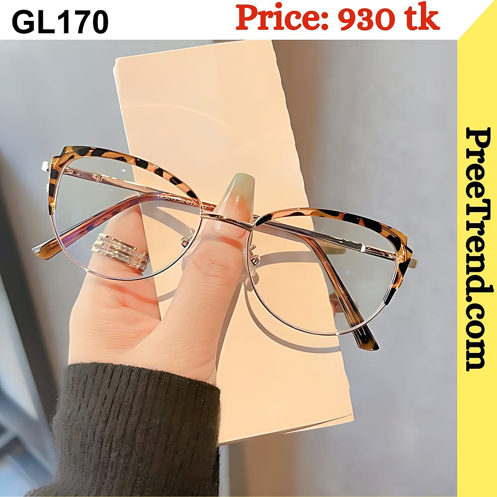 Tortoise Gold Cat Eye Metal Eyeglasses Frame for Women β GL170