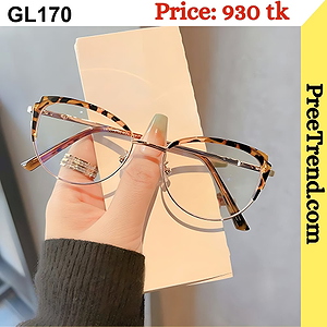 Tortoise Gold Cat Eye Metal Eyeglasses Frame for Women – GL170