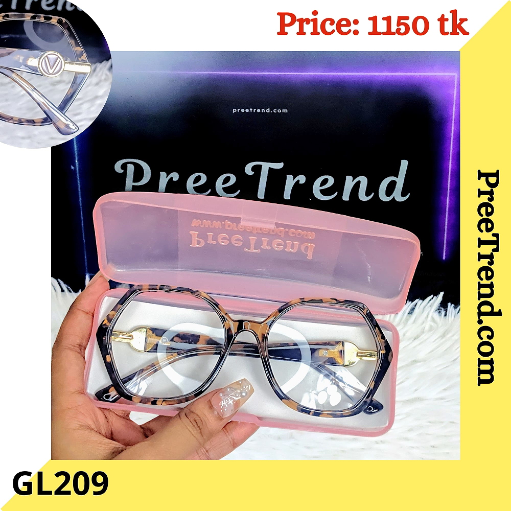 Brown Tortoise Hexagonal Plastic Frame Eyeglasses for Women & Men – GL209