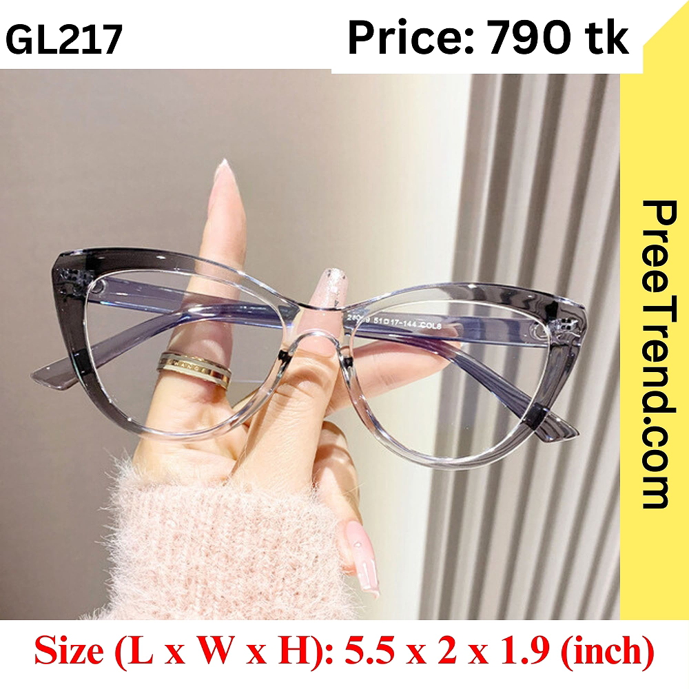 Transparent Grey Cat Eye Eyeglasses Frame for Women – GL217