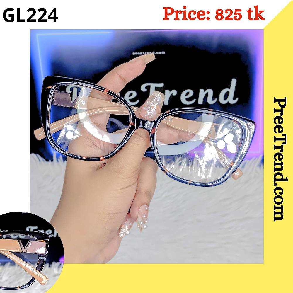 Leopard Tortoise and Nude Cat Eye Plastic Frame Eyeglasses for Women – GL224