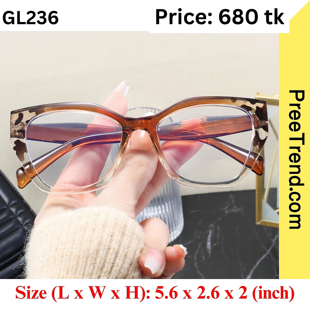 Brown Tortoise Square Eyeglasses Frame for Women – GL236