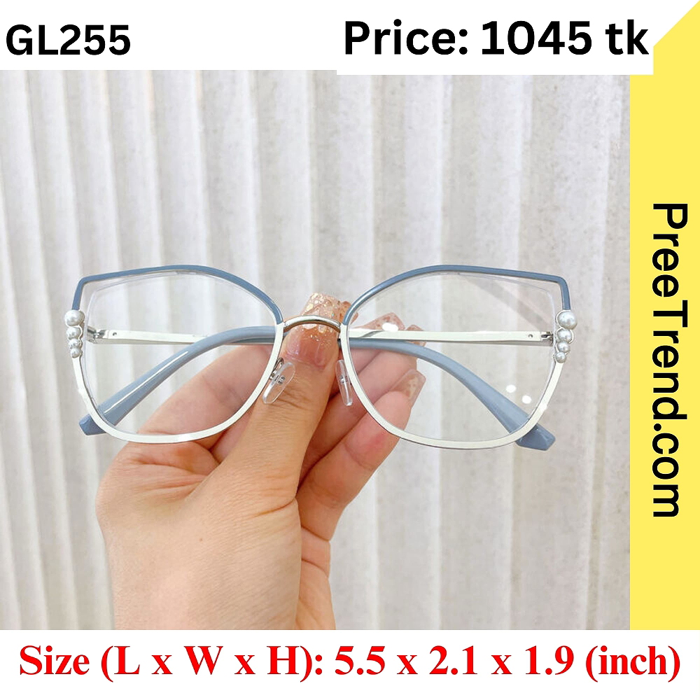 Blue Gold Pearl Cat Eye Eyeglasses Frame for Women – GL255
