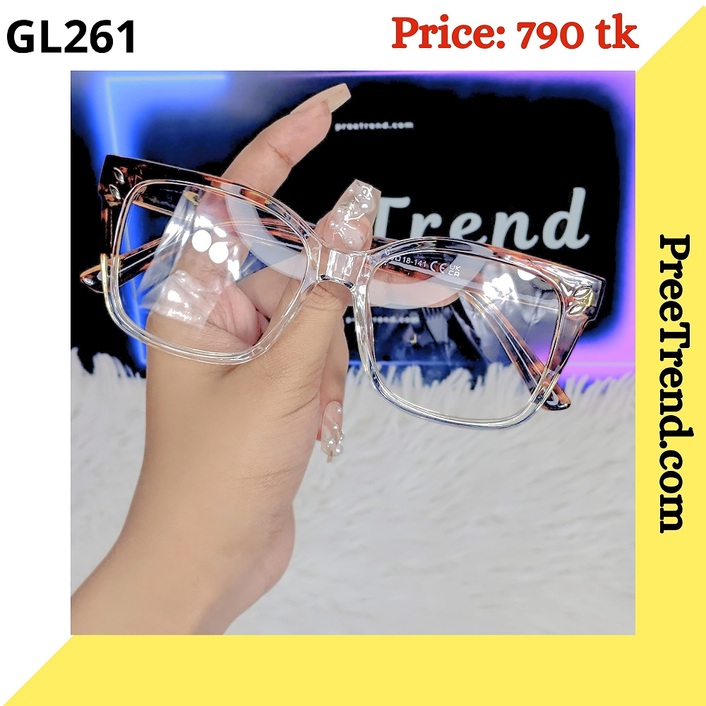 Tortoise and Clear Dual Tone Square Plastic Frame Eyeglasses for Women & Men – GL261