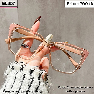 Champagne Pink and Nude Square Plastic Frame Eyeglasses for Women – GL357