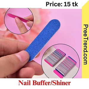 Mini Double-Sided Pink & Blue Emery Board Nail Buffer Shiner File (1 Pc) - Buffer