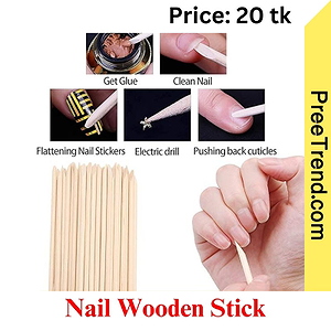 Multifunctional Double-Ended Wooden Cuticle Pusher & Cleaning Stick - WOODEN STICK