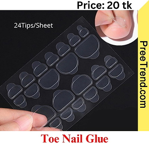 Double-Sided Waterproof Jelly Adhesive Tabs For Toe Press On Nails (24 Tips/Sheet) - GLUE-TOE
