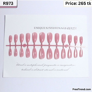 Glossy Soft Jelly Rose Pink Solid Classic Oval Press On Nails (24 Pcs) - R973