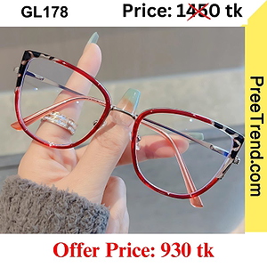 Red and Tortoiseshell with Gold Cat Eye Plastic and Metal Frame Eyeglasses for Women – GL178